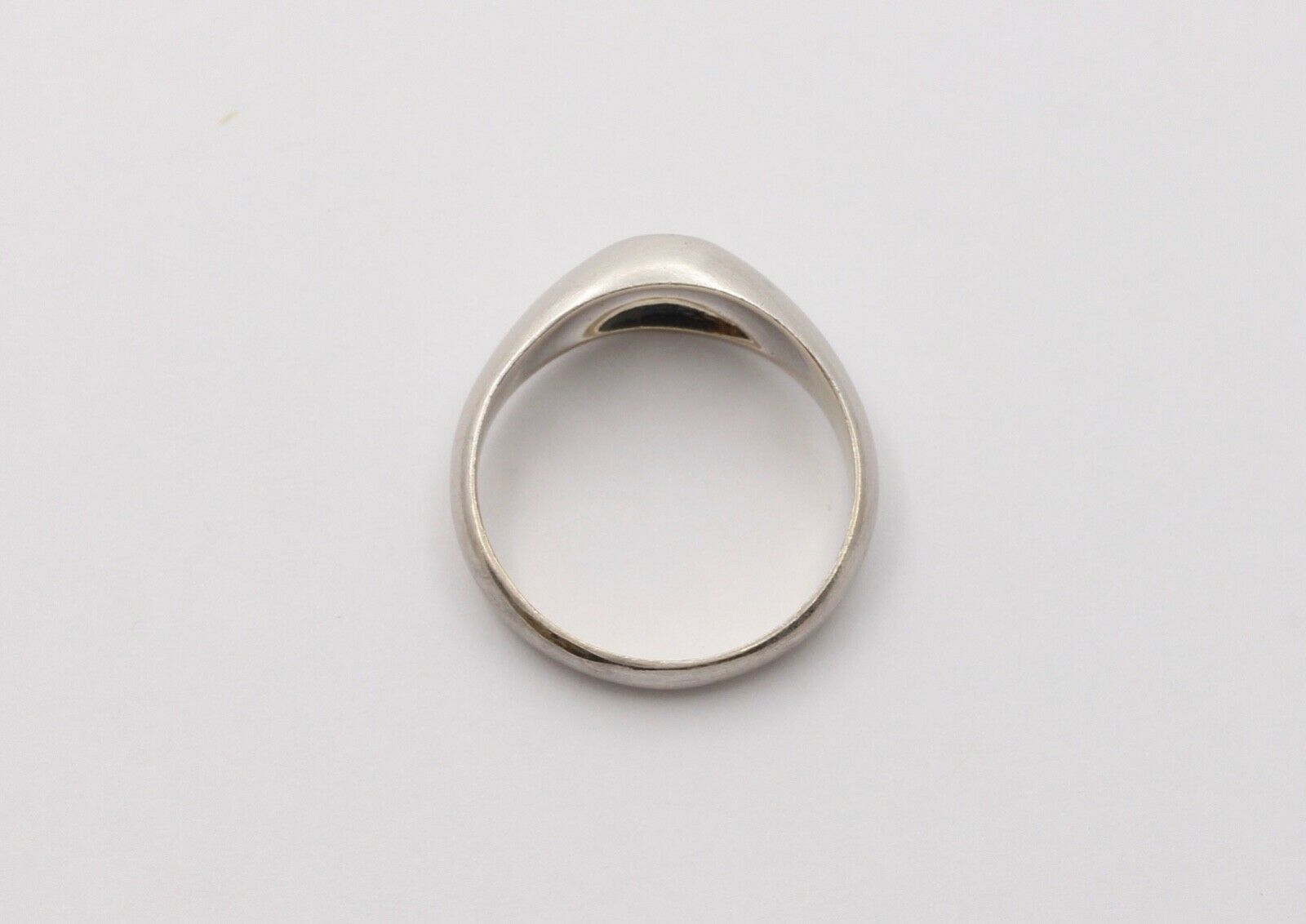 Vintage Unisex Diamond 14K White Gold Gypsy Ring