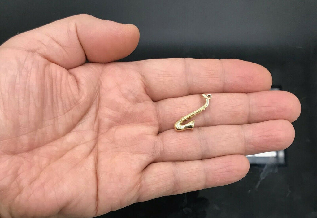 Vintage 14K Yellow Gold Saxophone Charm