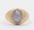Vintage Men's 14K Yellow Handmade Star Sapphire Ring