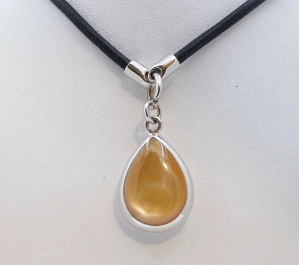 Landau Mother of Pearl Drop Pendant Necklace