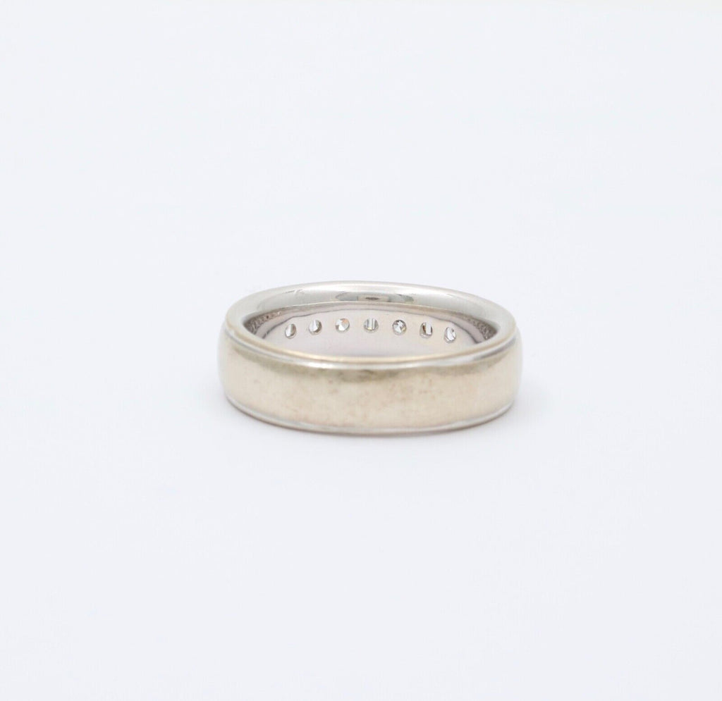 Vintage .97 carats Diamond Half Eternity Wedding Ring Band