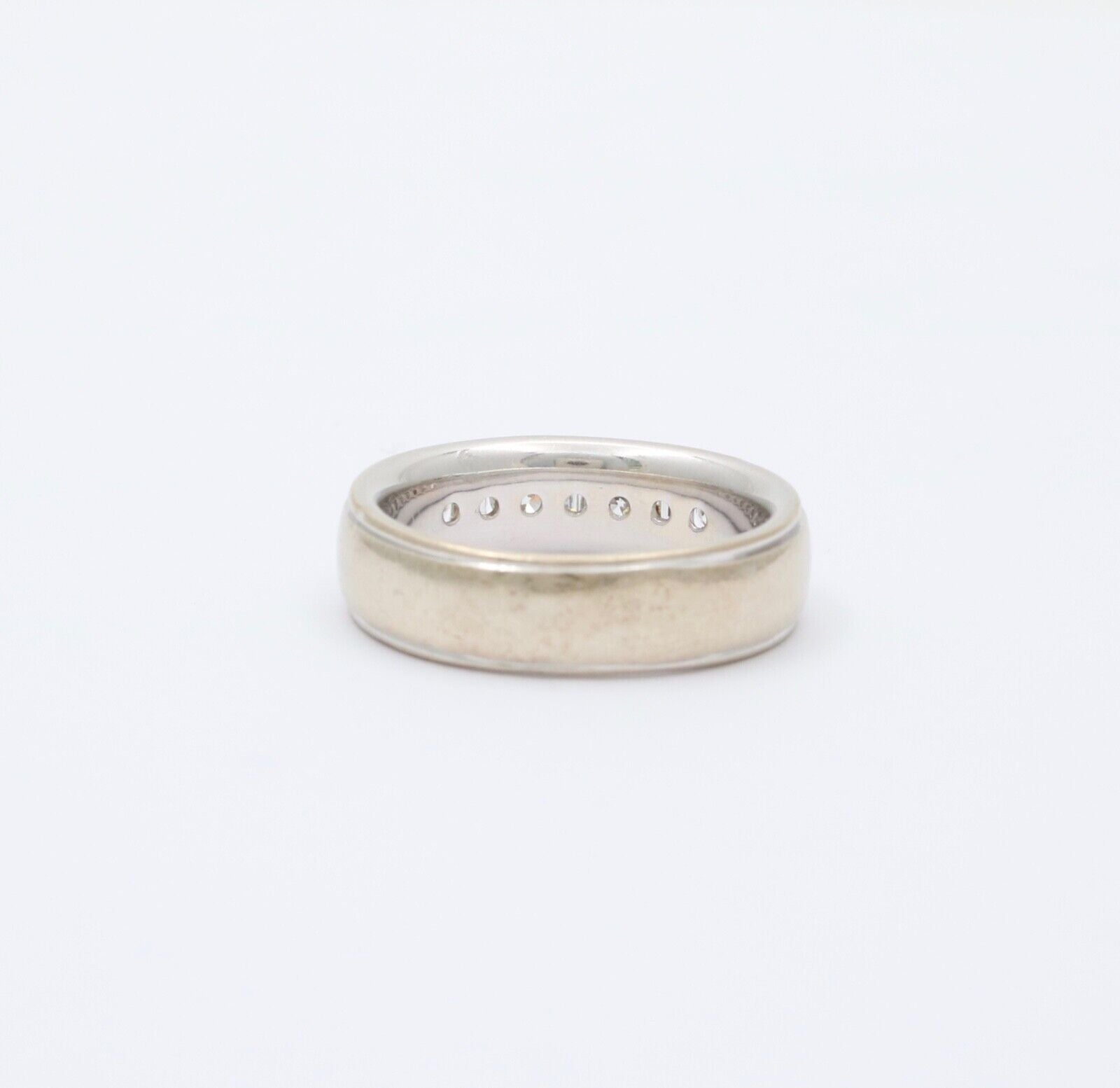 Vintage .97 carats Diamond Half Eternity Wedding Ring Band
