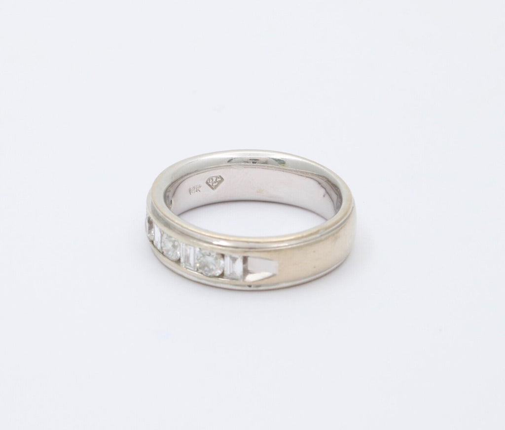 Vintage .97 carats Diamond Half Eternity Wedding Ring Band