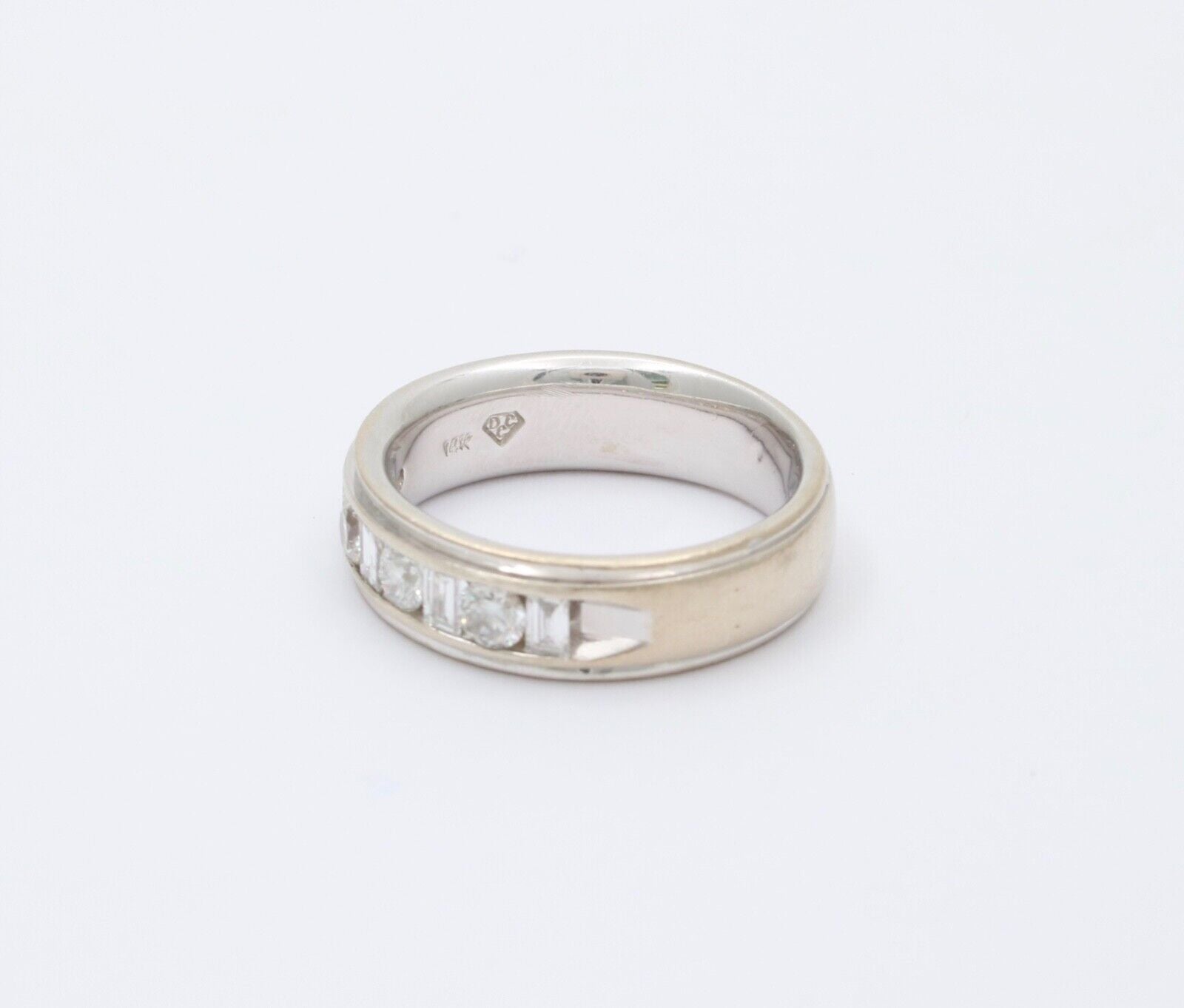 Vintage .97 carats Diamond Half Eternity Wedding Ring Band