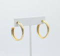 Classic David Yurman 18K Yellow Gold Entwined Rope Hoops Earrings.