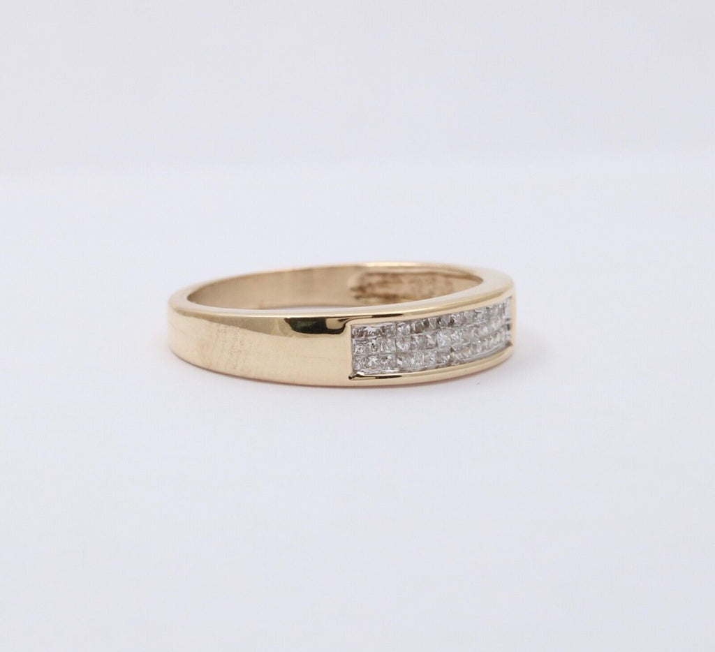 Vintage Diamonds 10K Yellow Gold Stacking Ring Band