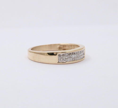 Vintage Diamonds 10K Yellow Gold Stacking Ring Band