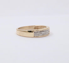 Load image into Gallery viewer, Vintage Diamonds 10K Yellow Gold Stacking Ring Band
