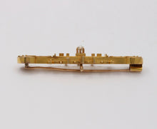 Load image into Gallery viewer, Victorian 14K Yellow Gold Bar Pin Brooch Pendant
