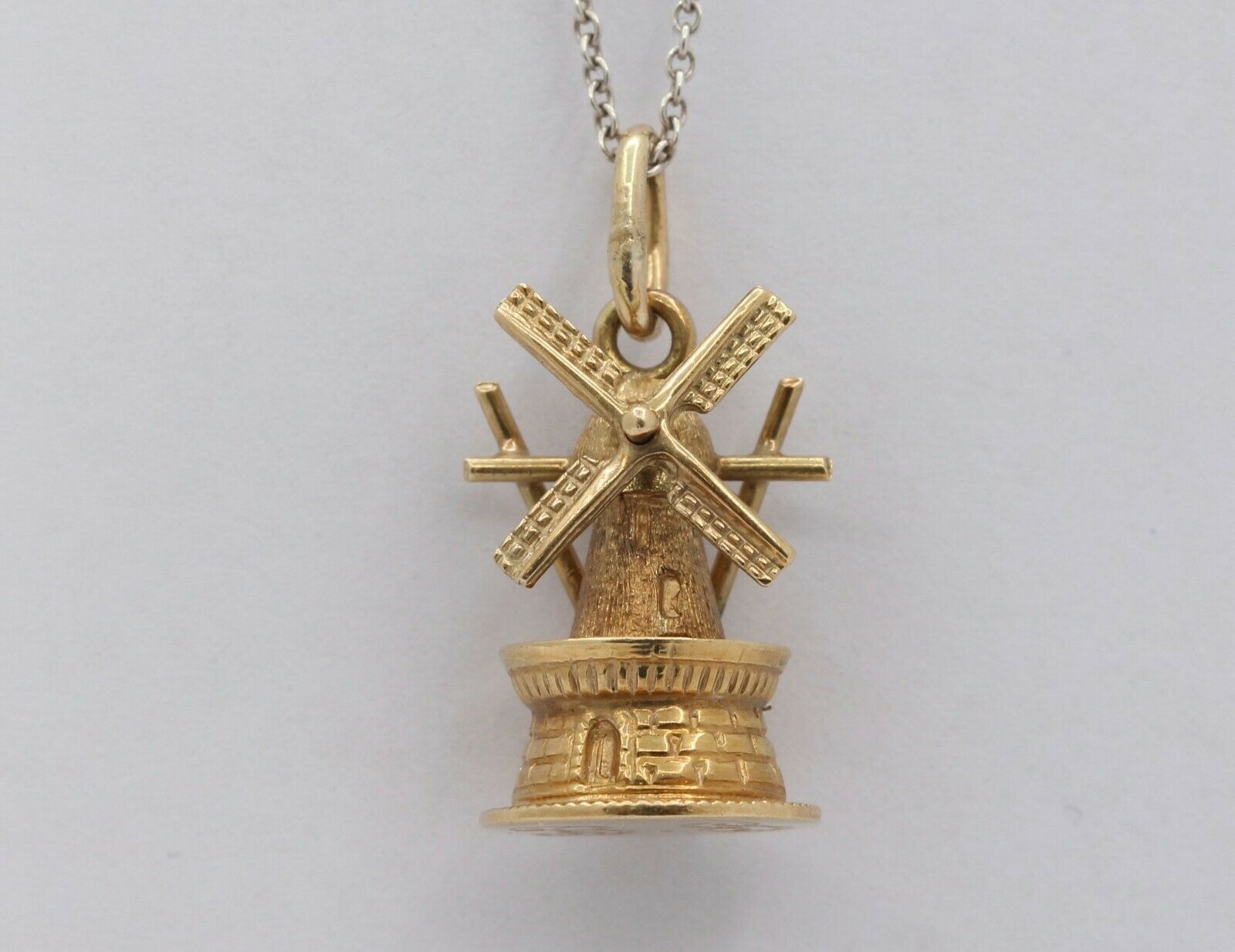 Vintage 14K Yellow Gold Windmill Charm