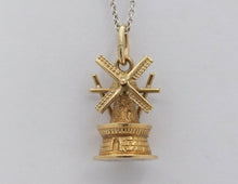 Load image into Gallery viewer, Vintage 14K Yellow Gold Windmill Pendant
