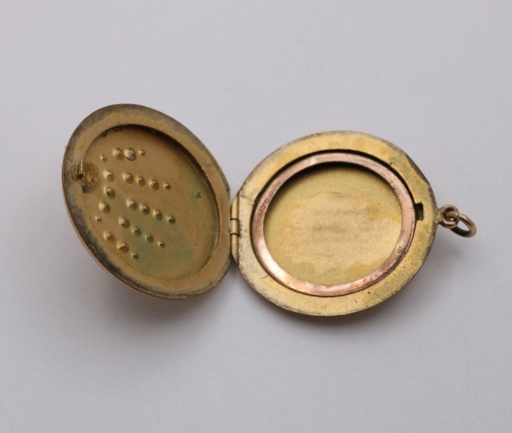 Antique VIctorian Gold Filled Paste Locket Pendant