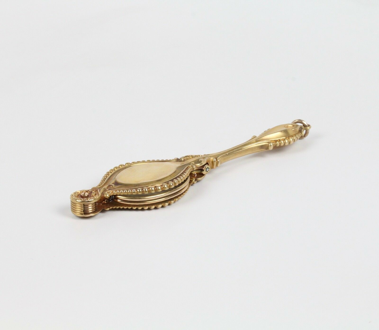 Collectable Vintage 14K Yellow Gold Lorgnette  Eye Glasses Pendant