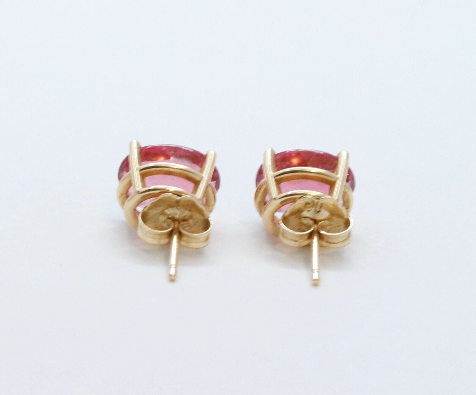 Beautiful Vintage Pink Tourmaline Earring Studs