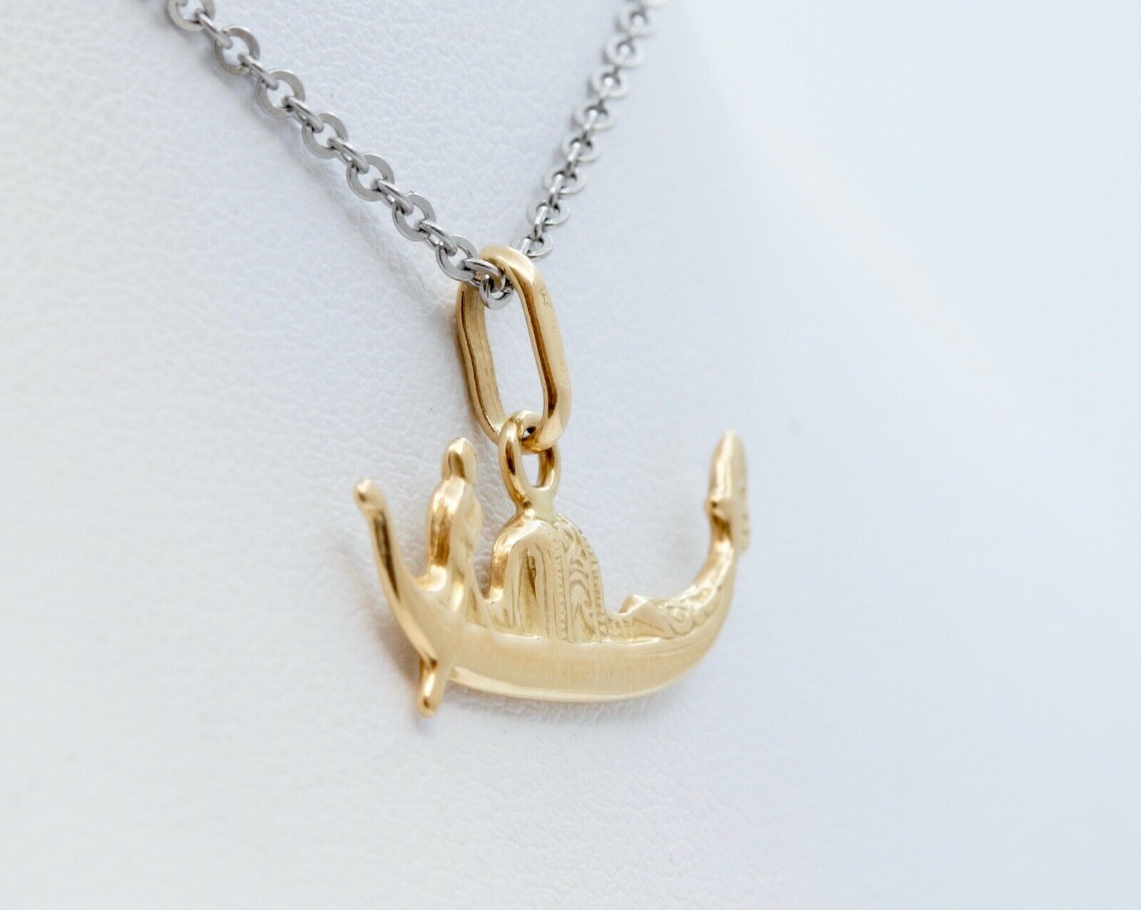 Vintage Italian Venetian Gondola Boat Pendant Charm