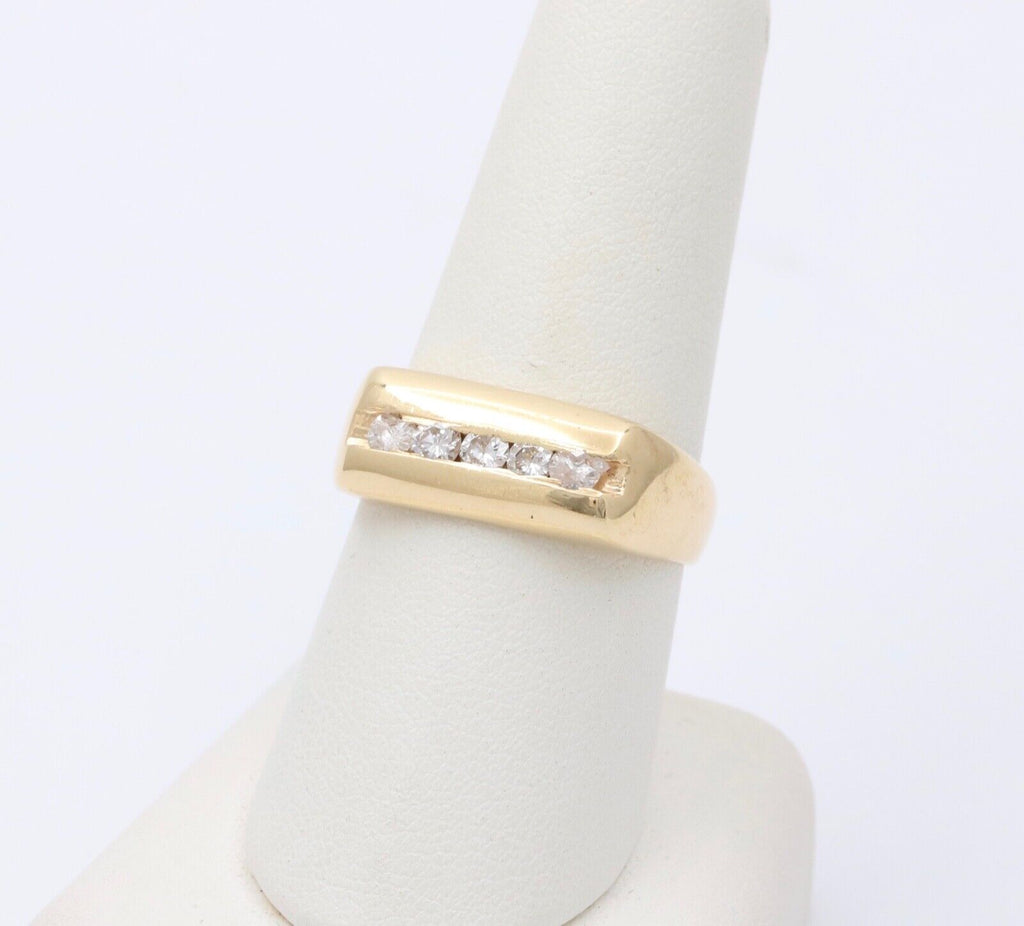 Vintage 14K Yellow Gold Diamond Ring Band