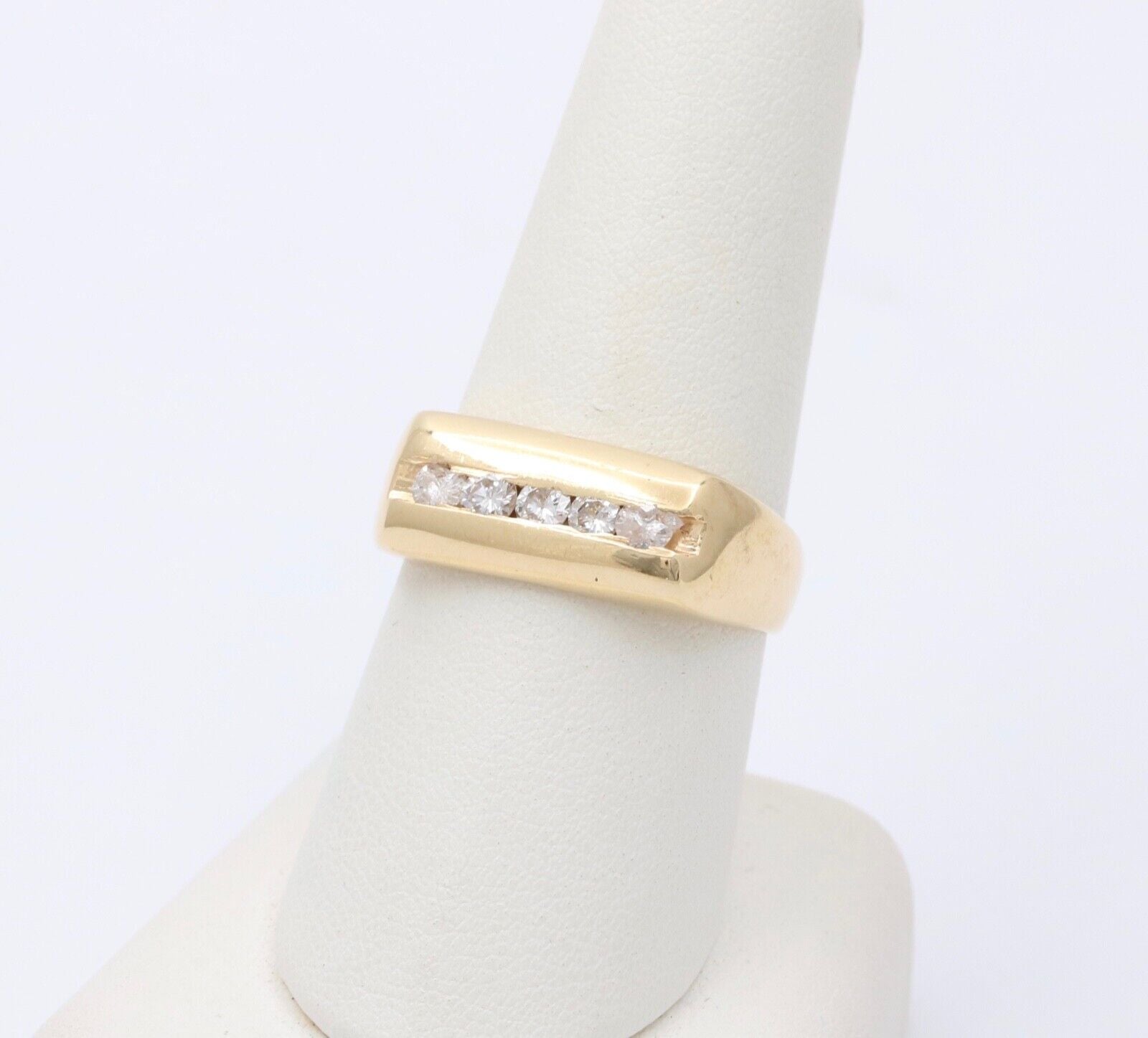 Vintage 14K Yellow Gold Diamond Ring Band
