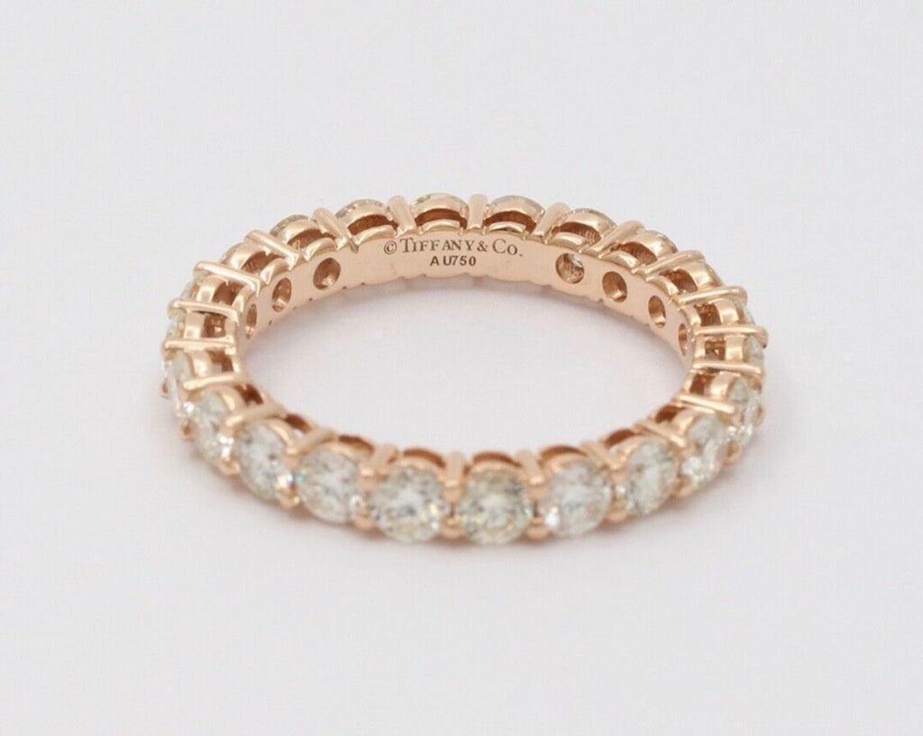 Tiffany and Co. Diamond 18K Yellow Gold Vintage Eternity Band