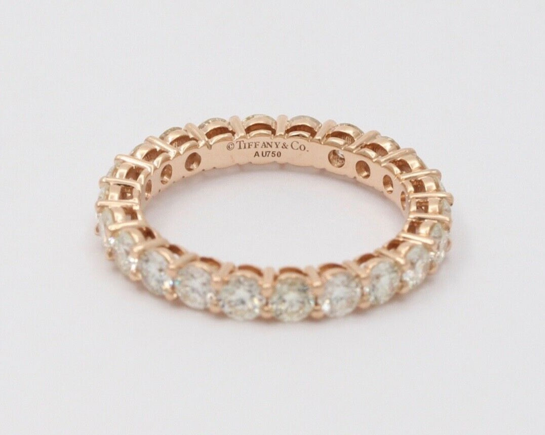 Tiffany and Co. Diamond 18K Yellow Gold Vintage Eternity Band