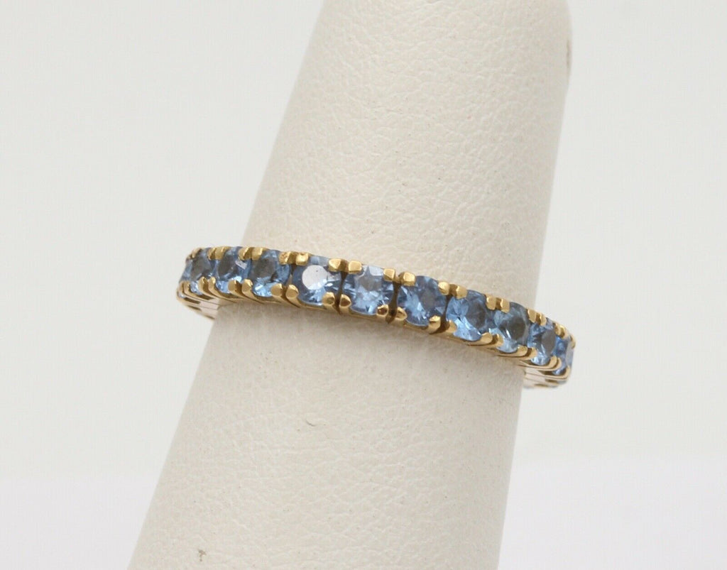 Vintage Spinel 18K Yellow Gold Eternity Stacking Wedding Band