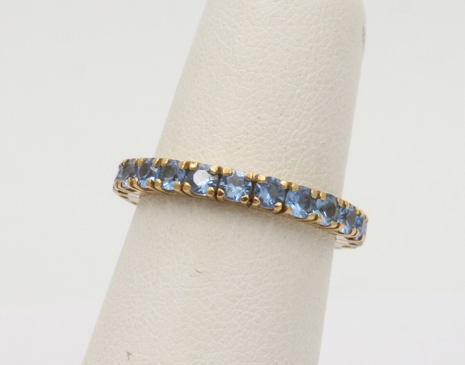 Vintage Spinel 18K Yellow Gold Eternity Stacking Wedding Band