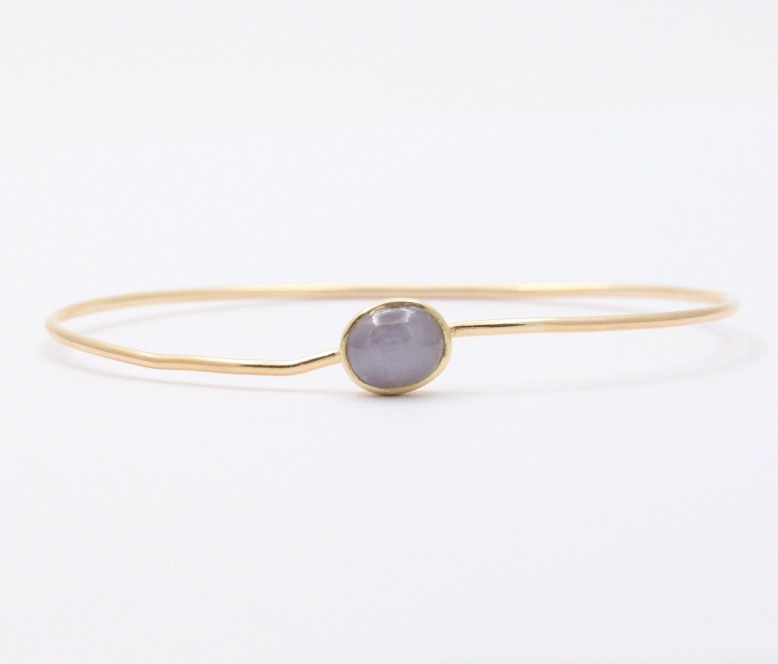Vintage Star Sapphire 18K Yellow Gold Bangle
