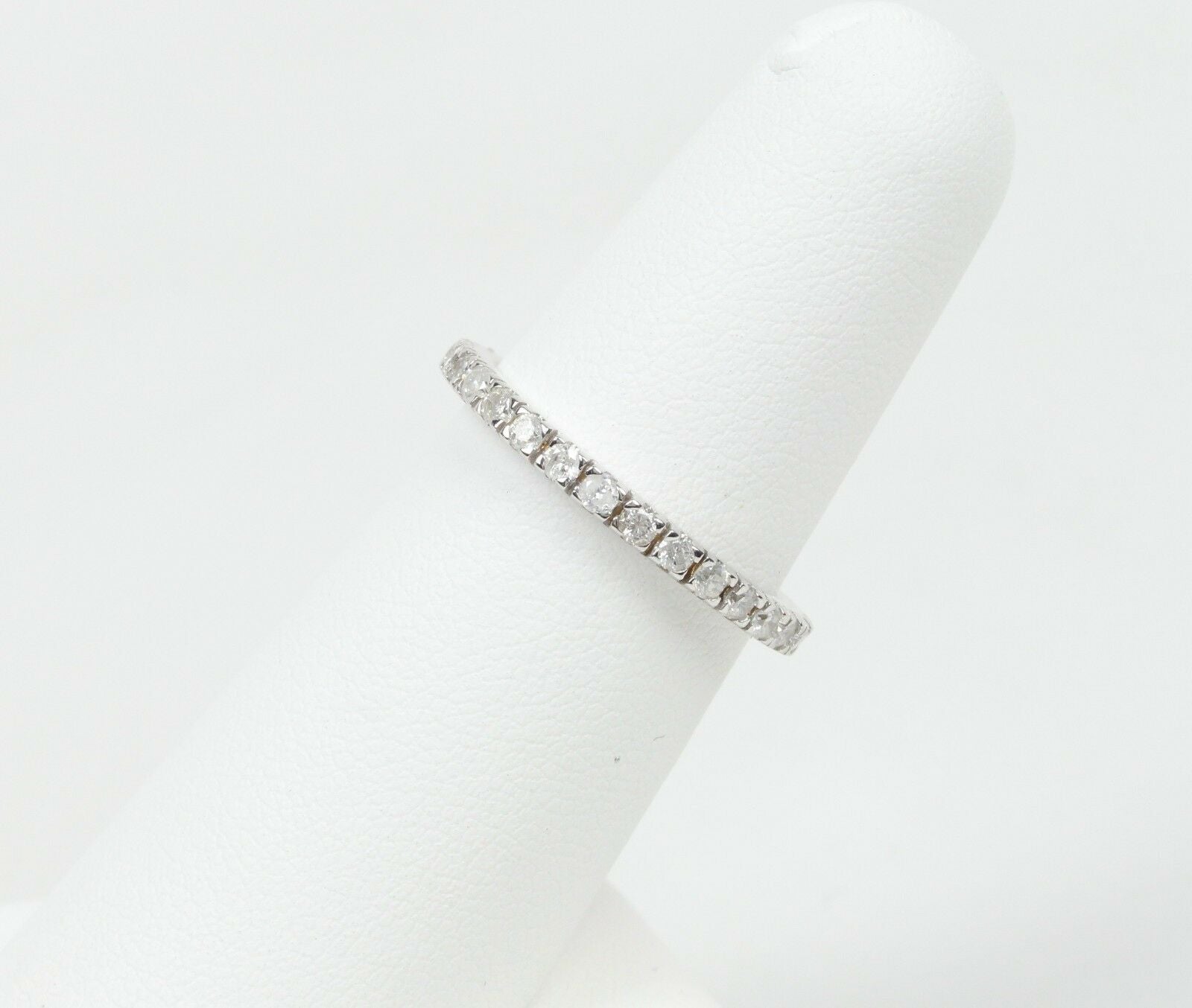 Vintage Ladies 14K White Gold Eternity Band