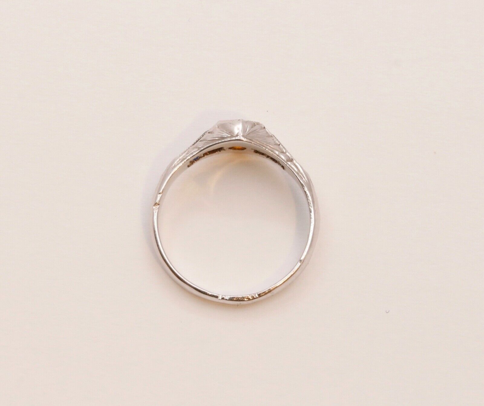 Rare Find!!!  Art Deco Blue Sapphires Citrine Knuckle Midi Children's Ring