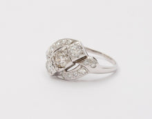 Load image into Gallery viewer, Antique Art Deco Old Mine Cut Diamond 14K White Gold Ring, Engagement Ring.
