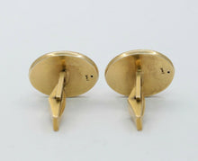 Load image into Gallery viewer, Vintage 14K Yellow Gold Black Enamel Log Cufflinks
