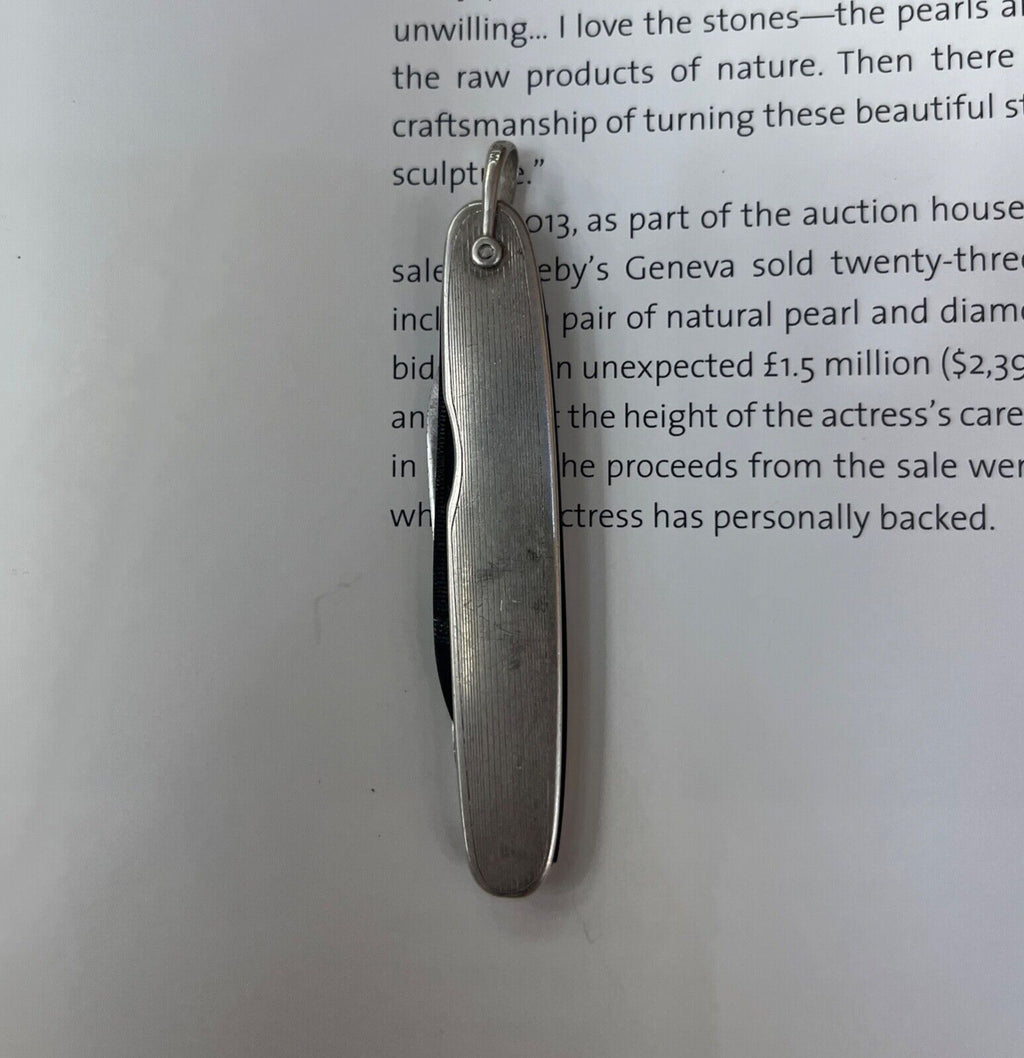 Vintage Sterling Silver Pocket Knife Pendant