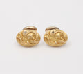 Art Nouveau Portrait Diamond 14K Yellow Gold Cufflinks