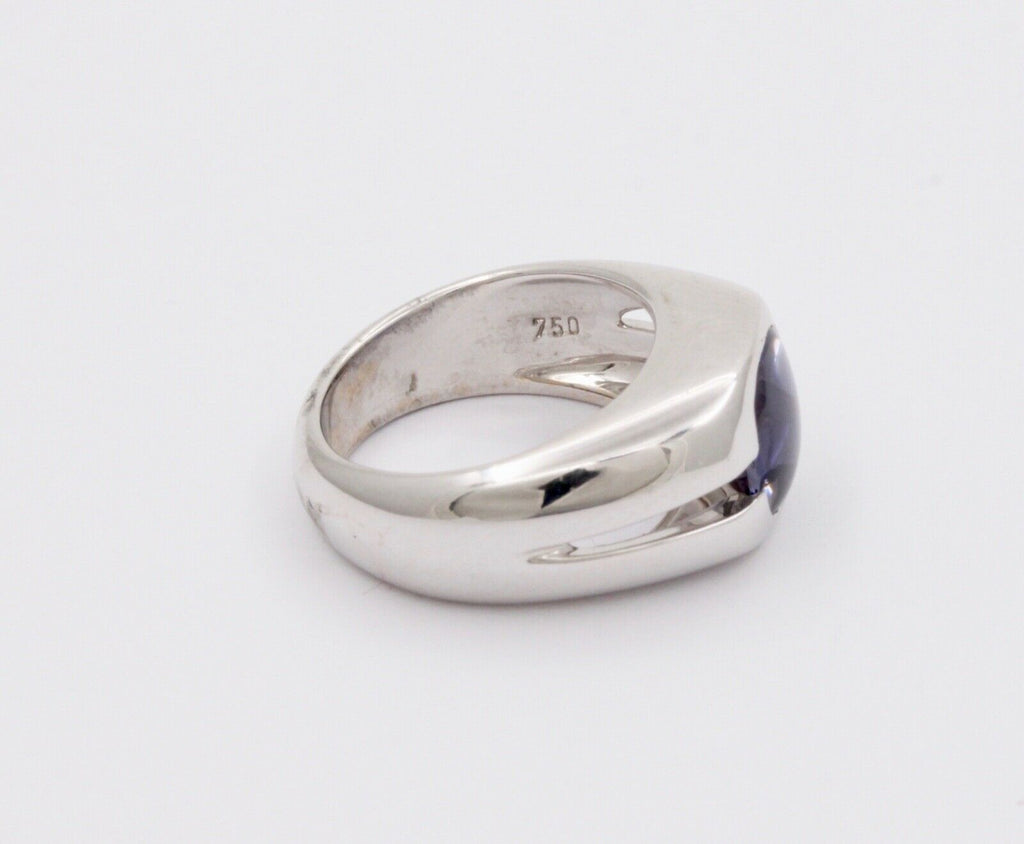 Vintage Tiffany & Co Iolite 18K White Gold Solitaire Ring