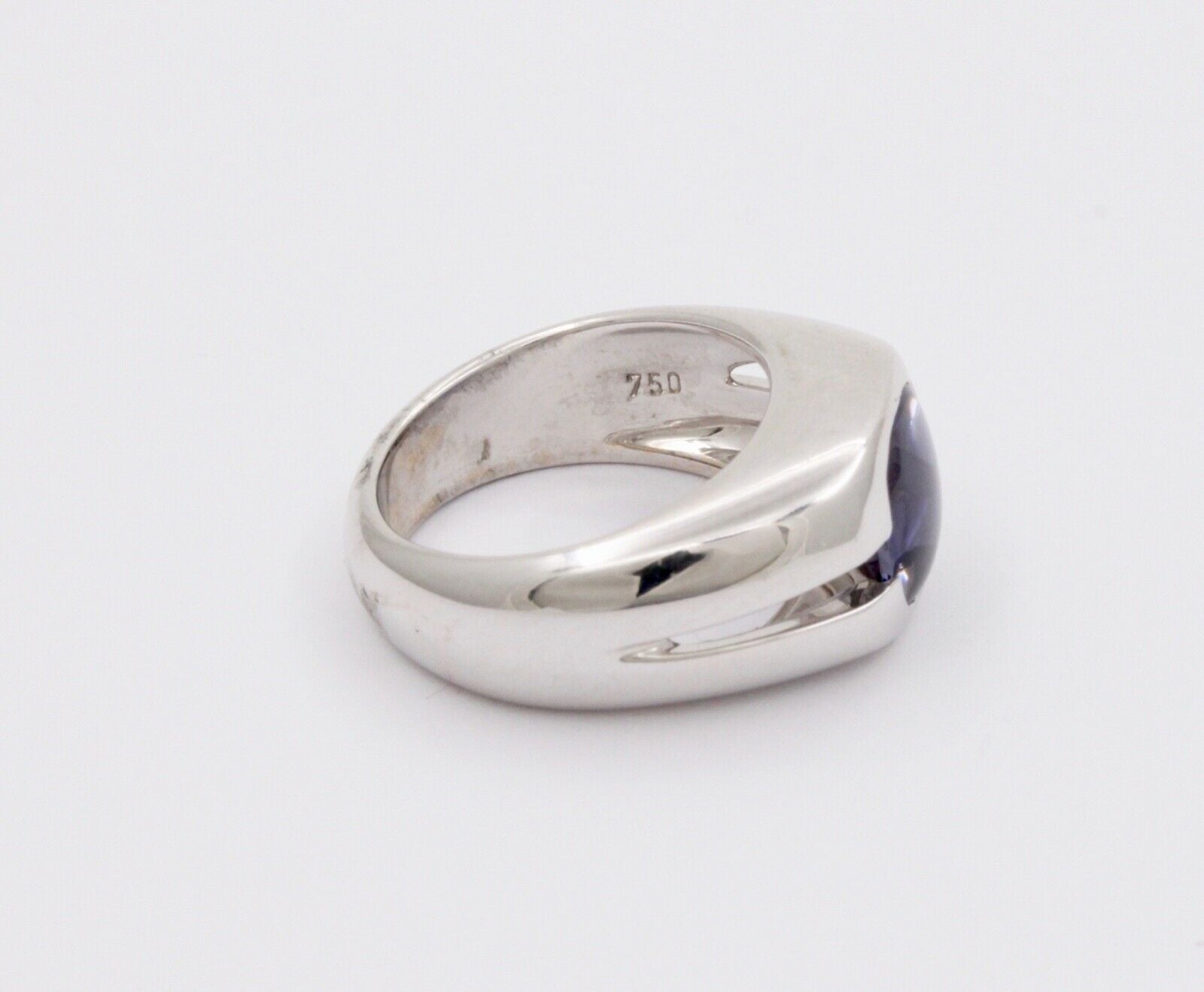 Vintage Tiffany & Co Iolite 18K White Gold Solitaire Ring