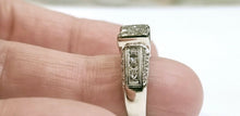 Load image into Gallery viewer, Vintage Ladies Diamonds 14K White Gold Engagement Ring
