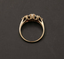 Load image into Gallery viewer, Vintage 10K Yellow Gold Opal, Garnet and Diamond Ring Band. Stacking Ring.
