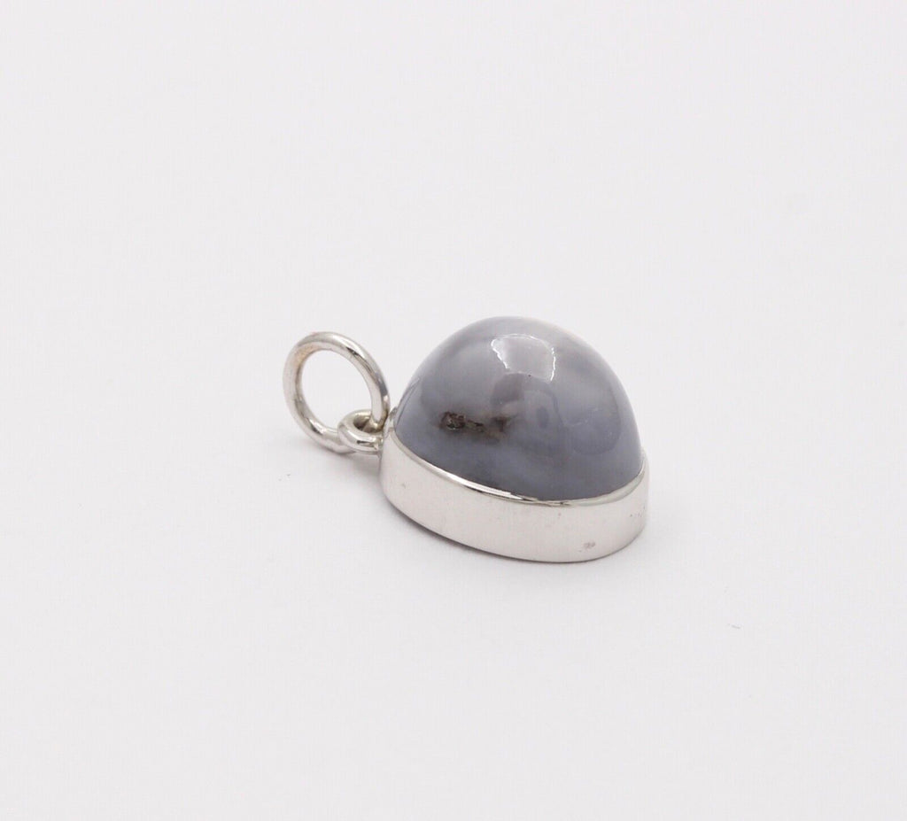 Vintage 14K White Gold Sapphire Pendant Estate Jewelry