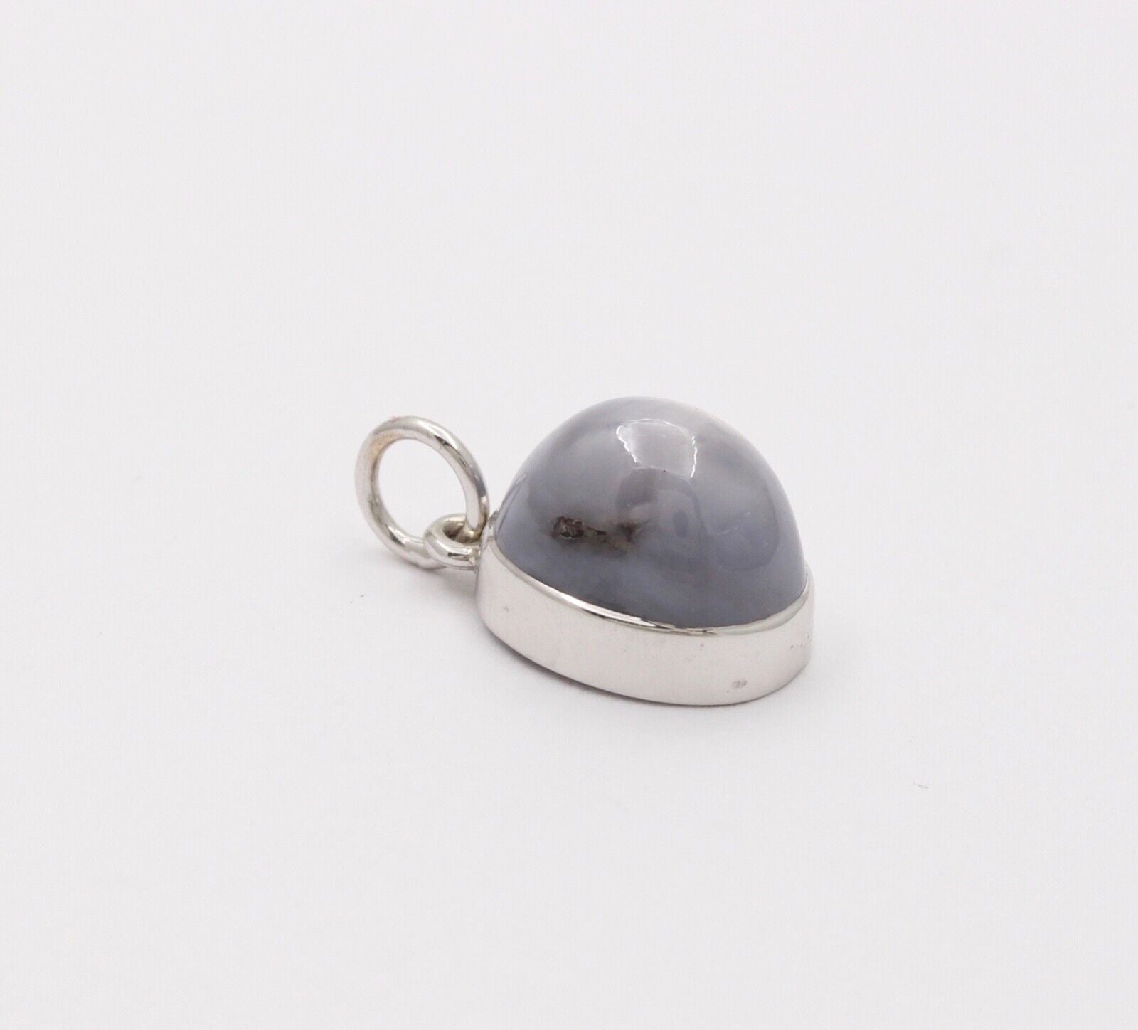 Vintage 14K White Gold Sapphire Pendant Estate Jewelry