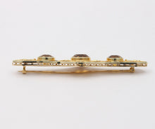 Load image into Gallery viewer, Vintage 14K Yellow Gold Citrine Bar Pin Brooch
