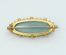 Load image into Gallery viewer, Victorian 15K Yellow Gold Black Onyx Seed Pearls Memorial Brooch
