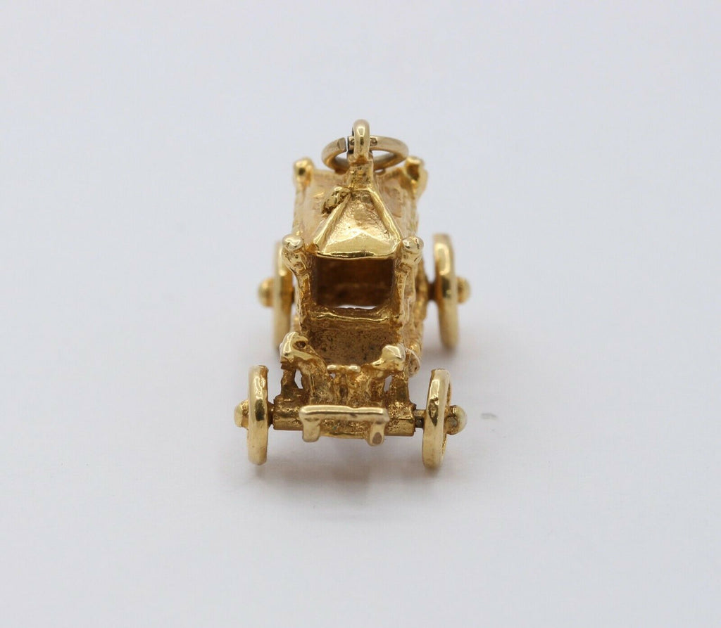 Vintage 9K Yellow Gold Carriage Charm