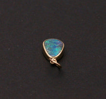 Load image into Gallery viewer, Vintage Black Boulder Opal 18K Yellow Gold Pendant
