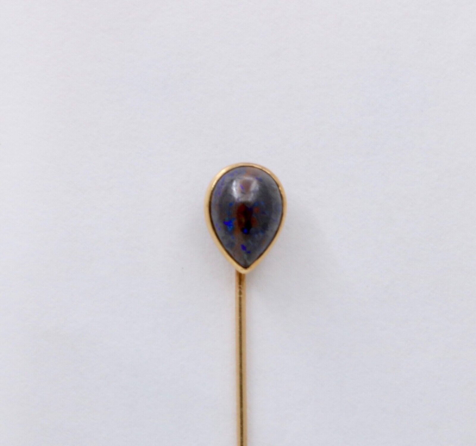 Victorian Boulder Opal 14K Yellow Gold Stick Pin