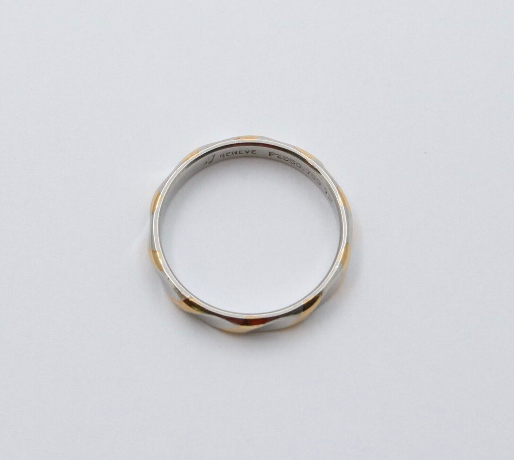 Geneva Two-tone Platinum & 18K Yellow Gold Striped Stacking Band