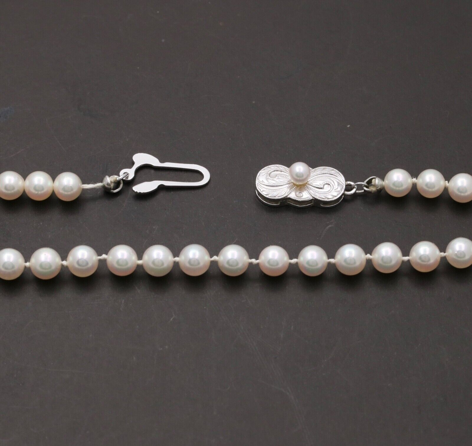 Classic Mikimoto Sterling Silver Cultured Pearl Necklace, June Birthstone.