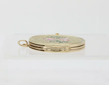 Load image into Gallery viewer, Vintage 14K Yellow Gold Floral Enamel Locket
