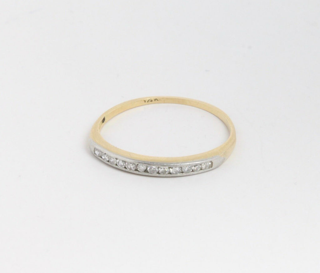 Vintage 14K Yellow Gold Diamond Wedding Band