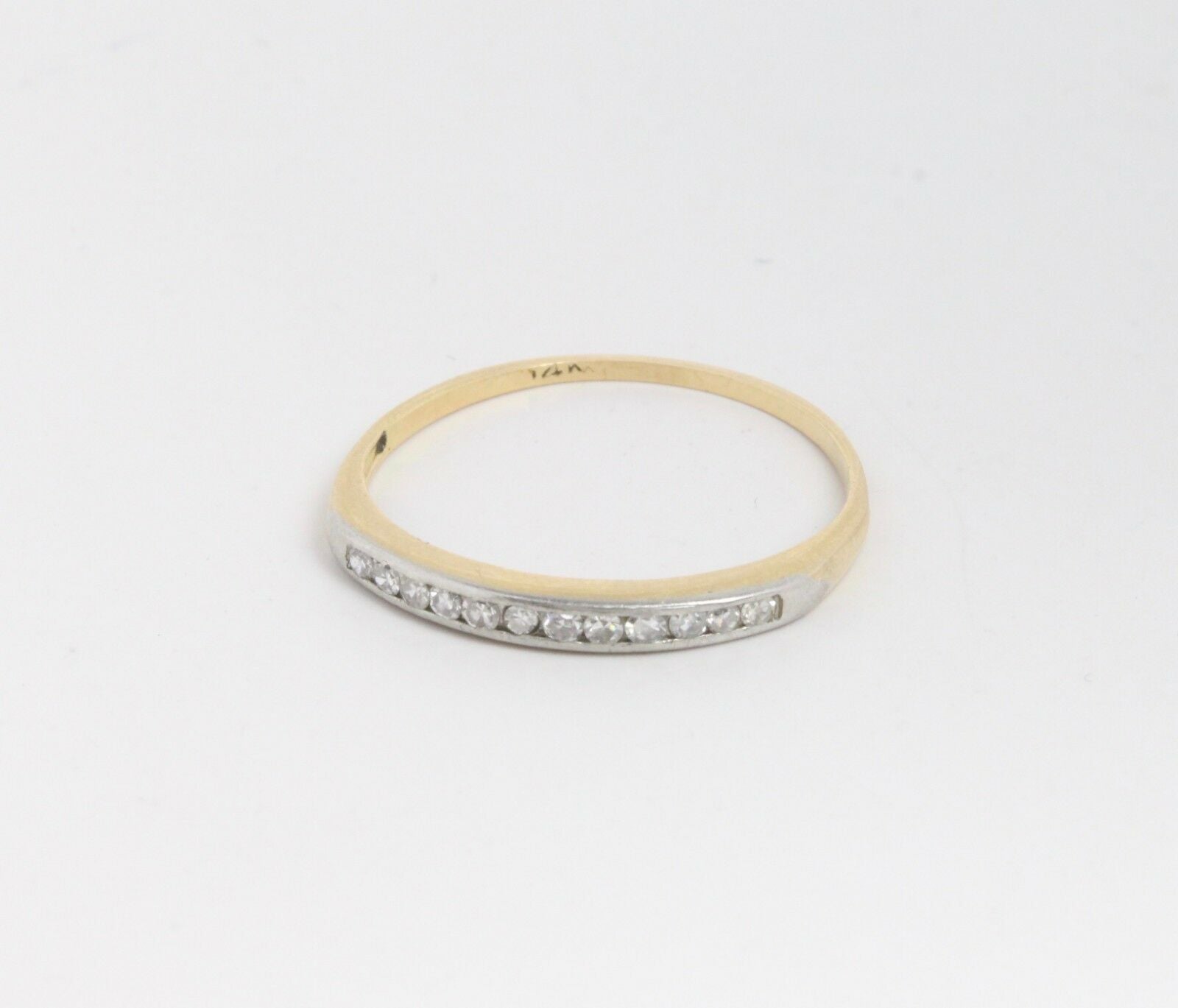 Vintage 14K Yellow Gold Diamond Wedding Band