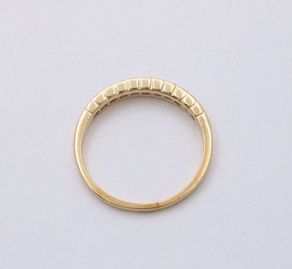 Vintage Diamonds 14K Yellow Gold Wedding Stacking Band Ring