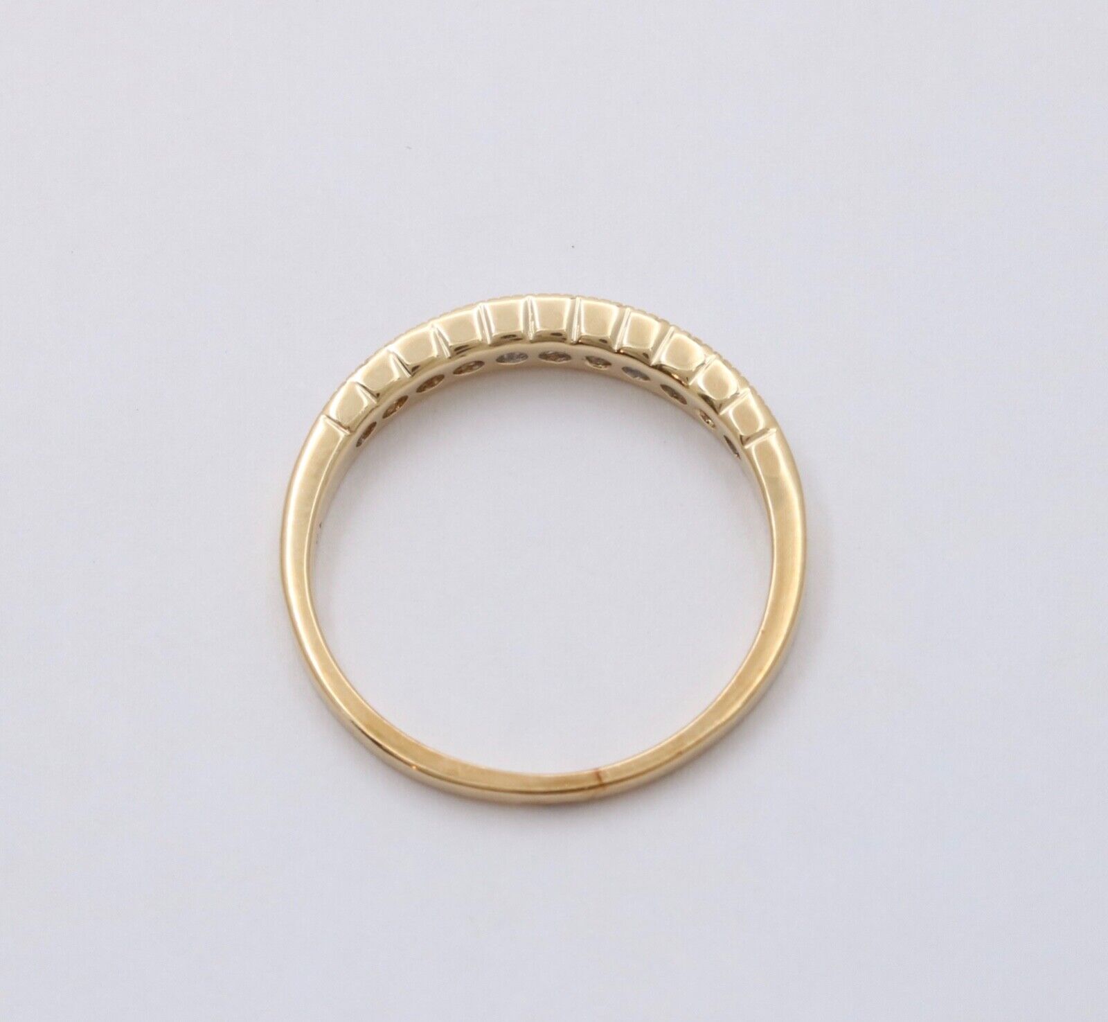 Vintage Diamonds 14K Yellow Gold Wedding Stacking Band Ring